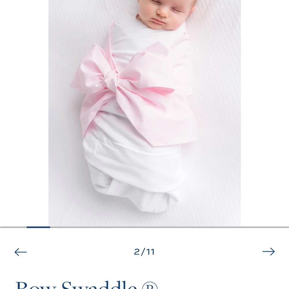 Pink and White Bibs with Decorative Bow